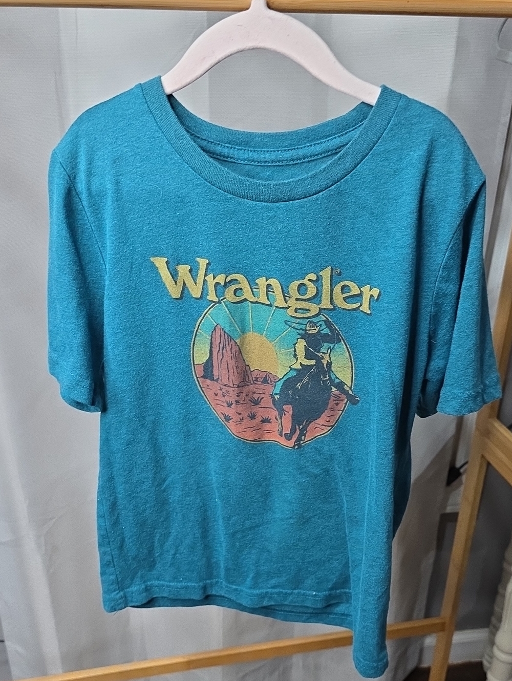 Wrangler Teal Western Graphic Tee